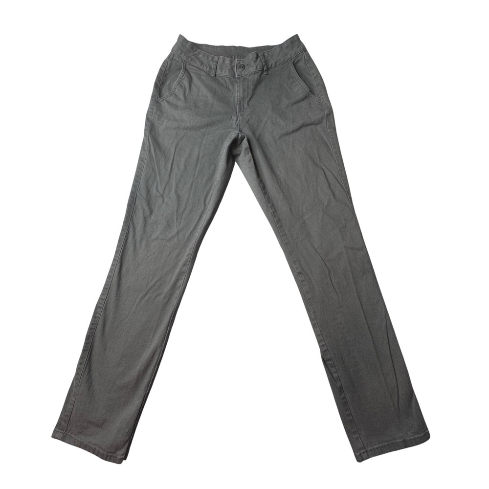 Magellan Outdoors Pants Womens 2 Gray Lost Pines Straight Leg Cotton Stretch